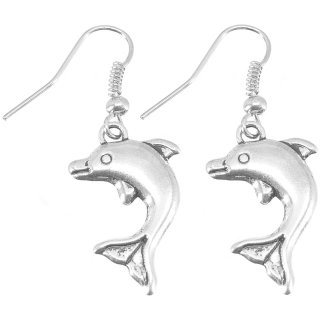 Ohrringpaar "Delfin", 20 x 15 mm