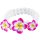 Perlenarmband mit drei Blüten, purpur