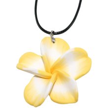 Halskette "Blüte" gelb 65 x 65 mm,...