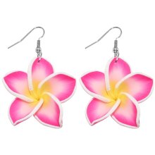 Ohrringe Paar "Blüte" ca. 35 x 35 mm, pink