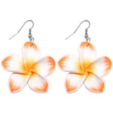 Ohrringe Paar "Blüte" ca. 35 x 35 mm, orange