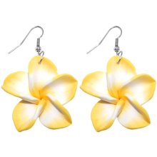Ohrringe Paar "Blüte" ca. 35 x 35 mm, gelb