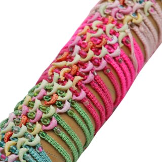 Armband aus Nylon und Plastik Delfine bunt