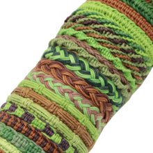 Armband aus Baumwolle, grün/braun