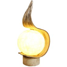 Lampe mit Ball, weiss, Höhe ca. 35 cm
