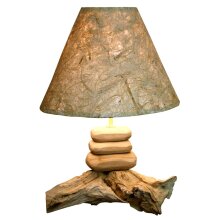 Lampe "3 Steine" mit Schirm natur Ø30 cm