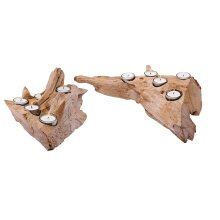 Tealight holder 5 teak root