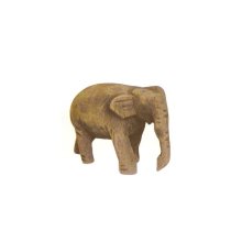 Elefant, laufend, Teakholz natur, 4 cm