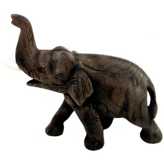 Elephant, teak wood, 17 cm