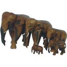 Elephant, wood, height: 12 cm