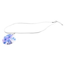 Halskette mit Anhänger "blaue Blüten"...