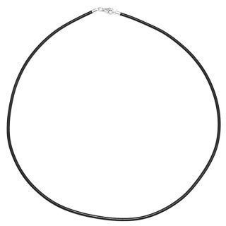 Halsband Kautschuk, Silber Ø 2 mm Länge: 42 cm