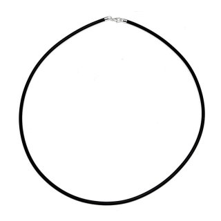 Halsband Kautschuk, Silber Ø 3 mm, in verschiedenen Längen