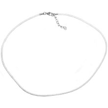 Halskette, weiß, Länge: 45 cm, Ø 2 mm