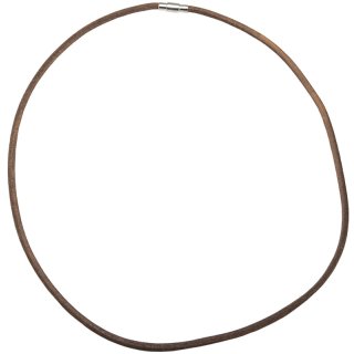 Halsband Leder 3 mm, 50 cm, coffee