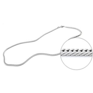 Halskette Edelstahl, Breite: 4 mm, Länge 55 cm