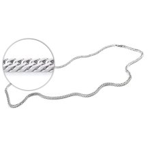 Halskette Edelstahl, Breite: 5 mm, Länge 70 cm
