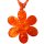 Halskette mit Anhänger, Perlmutt "Orange", Ø ca. 50 mm