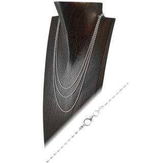 Halskette 925er Silber, mit Karabiner, Ø 1,5 mm, in verschiedenen Längen