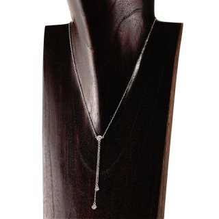 Halskette mit Anhänger "Crystal", 925er Silber, silberfarben