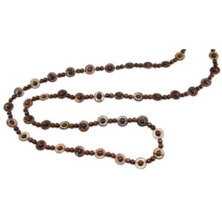 Halskette, Kokos-, Sonoholz, Länge: 160 cm