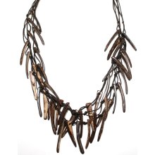 Halskette, Kokosholz, 3-teilig Länge: 60 cm