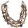 Halskette, Kokosholz, 3-teilig, natur, Länge: 120 cm