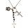 Halskette "Kreuze + Tiara", Messing, 30 x 20 mm, Kette: 80 cm