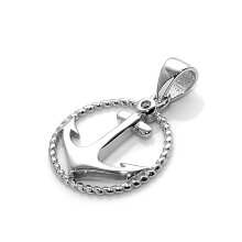 Anhänger "Anker in Kreis", aus 925er Silber