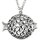 Halskette "Fisch", Metall mit Glitzersteinen, Ø 43 mm