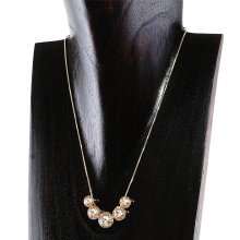 Halskette mit Anhänger "5 Steine", goldfarben
