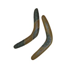 Boomerang, hand painted, wood, 40 cm