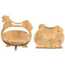 Fruit basket "Chicken" bamboo, collapsible