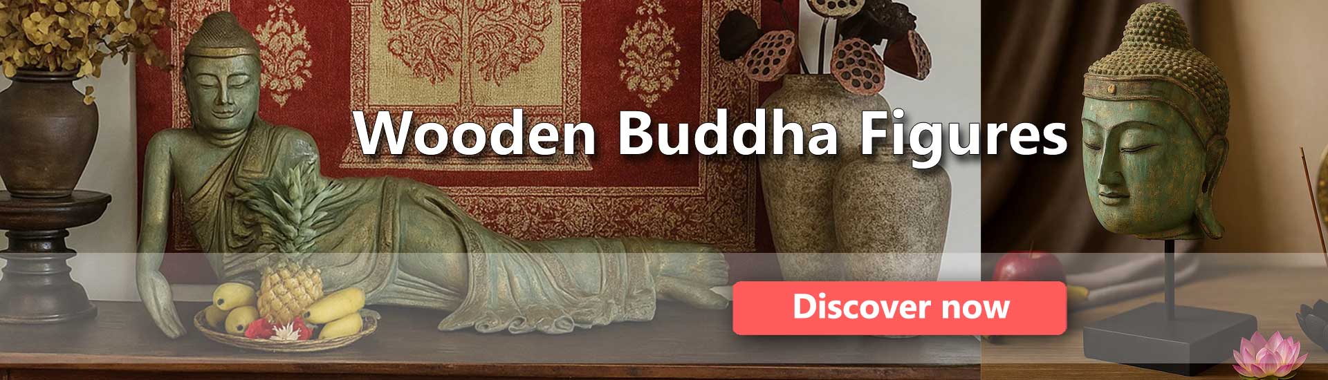 Wooden Buddha Figures