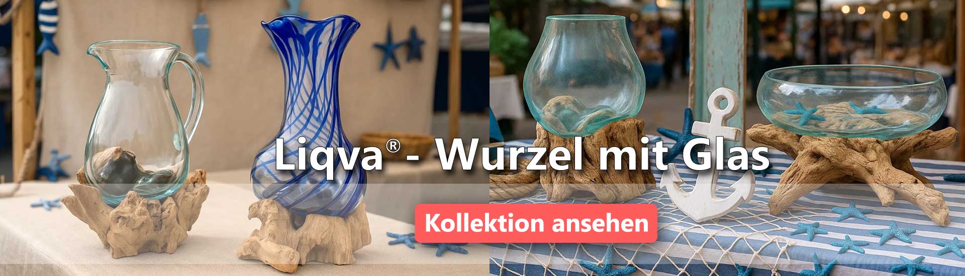 Wurzel mit Glas